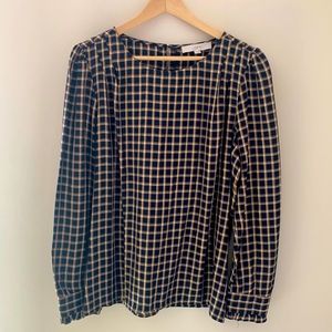 NWT Loft Pleated Blouse L
